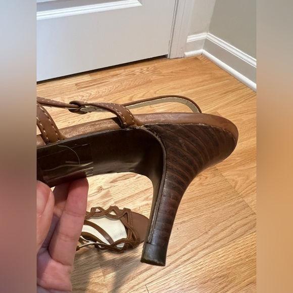 Apt 9 Brown Open Toe Heel Size 8 - Picture 5 of 9
